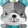 Clementoni Rammelaar Hond Junior 25 Cm Pluche Grijs/blauw