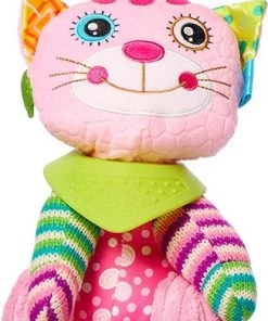 Jollybaby Speelgoed Baby 0 Jaar/ Kinderwagen Rammelaar/black Friday/ Sinterklaas/ Kerstcadeau/speelgoed/ Schoencadeautjes Sinterklaas/ Rammelaar/ Bijtspeelgoed/ Baby Winkelwagen/ Windgong Muzikale/ Hand Shaker Speelgoed / Roze Kat