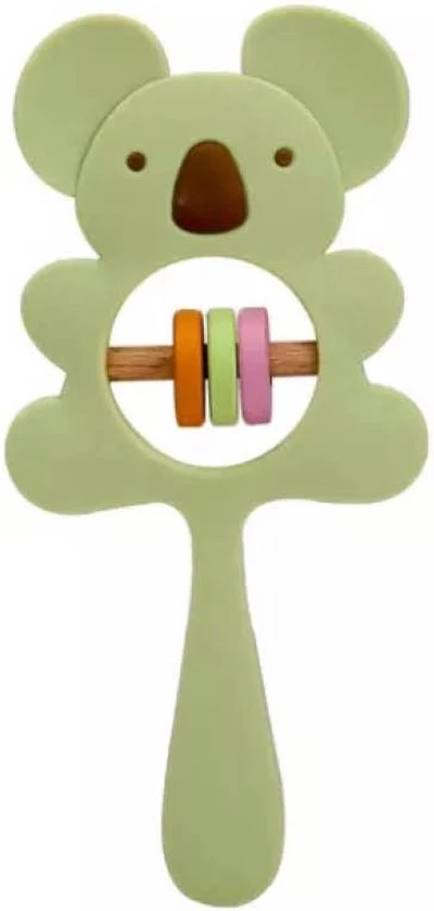 Fabs World Siliconen Rammelaar & Bijtring Koala Groen 1 Fabs World Siliconen Rammelaar & Bijtring Koala Groen