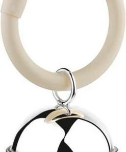 Zilverstad - Rammelaar Bal Parel Aan Ring - Zwaar Verzilverd (B90)