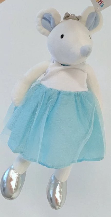 Tulilo Ann Muis Knuffel, Turkoois, 37 Cm, 0m+ 0+ Manden 2 Tulilo Ann Muis Knuffel, Turkoois, 37 Cm, 0m+ 0+ Manden - Afbeelding 2