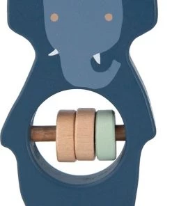 Trixie Rammelaar Mrs. Elephant Junior 11 X 5 Cm Hout Blauw