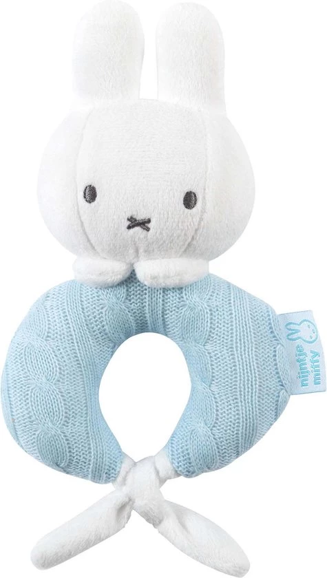 Nijntje Blauw Gebreid Rammelaar - Blauw 2 Nijntje Blauw Gebreid Rammelaar - Blauw - Afbeelding 2