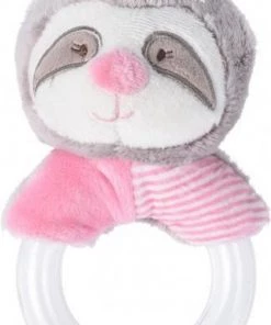 Tender Toys Rammelaar Luiaard Roze Junior 17 X 12 X 7 Cm