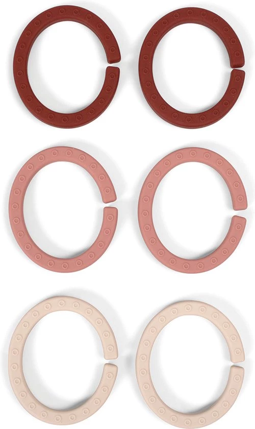 Filibabba - Siliconen Baby Ringen - Rose - 1 5 Filibabba - Siliconen Baby Ringen - Rose - 1 - Afbeelding 5