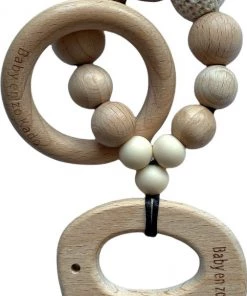 BabyenzoKado Houten Bijtring Olifant Grijs