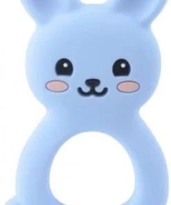 Fabs World Siliconen Bijtring Konijn Blauw