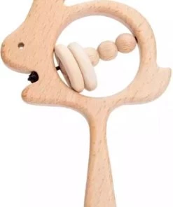 Merkloos Baby Rammelaar Hout - Hout Speelgoed Voor Babys - Babyspeelgoed - Duurzaam Speelgoed Voor Baby's - Baby Cadeau / Kraamcadeau -Houten Rammelaar - Cadeau Voor Baby - Zintuigen Speelgoed Voor Baby - Zintuig Ontwikkeling Baby