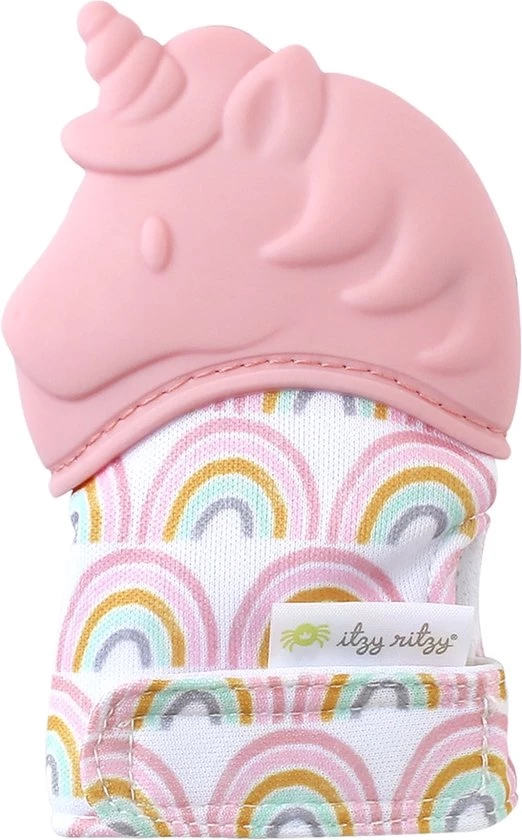 ITZY RITZY Itzy Mitt™ - Roze Eenhoorn Bijthandschoen 1 ITZY RITZY Itzy Mitt™ - Roze Eenhoorn Bijthandschoen