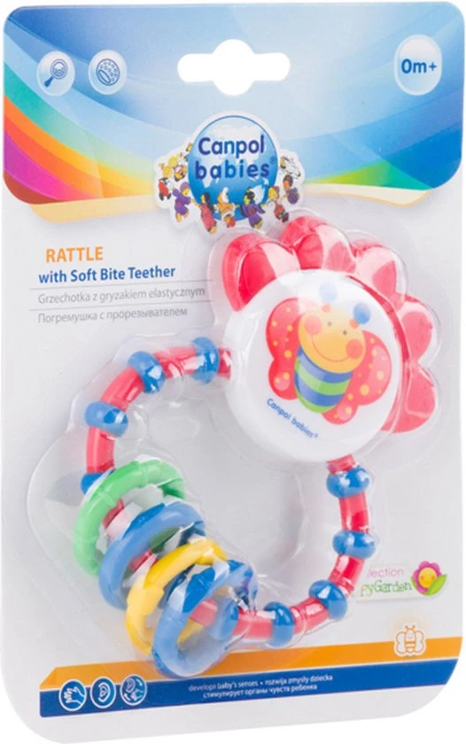 Canpol Babies Vrolijke Tuin Koelbijtring , 0+ M Rood 2 Canpol Babies Vrolijke Tuin Koelbijtring , 0+ M Rood - Afbeelding 2