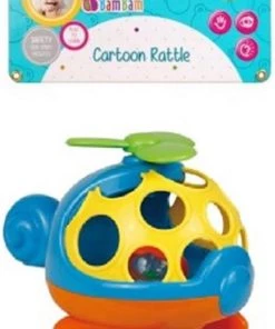 Merk Onbekend Bam Bam - Zacht Rammelaarshelikopter- Baby Speelgoed Peuter Rammelaar - Bijtspeelgoed - Jongens Meisjes 3 Maanden