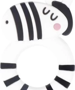 Fabs World Siliconen Bijtring Zebra Wit