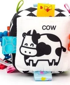 Louas Loua's Favorites Baby Knijp En Bijt Speelgoed Activiteiten Speelgoed Vierkant Zwart Wit Geblokt, Babyspeelgoed, -grijp-bijtspeelgoed Verkoop 550x332