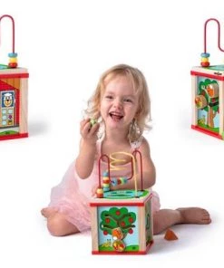 WOODY DIDACTISCHE KUBUS 91916 - Woody - Activiteitenspeelgoed - Kubus - Houtenspeelgoed