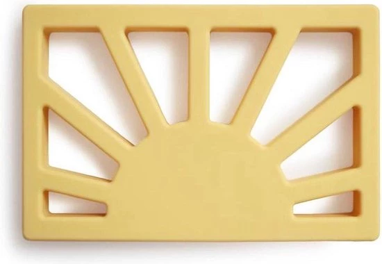 MUSHIE | Bijtring | Siliconen | Sun | Mutted Yellow | Teether 1 MUSHIE | Bijtring | Siliconen | Sun | Mutted Yellow | Teether