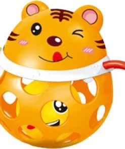 Merkloos CE Keurmerk Baby Rammelaar - Oball - Baby Bal - Bal Rammelaar - Dieren Rammelaar - Speelgoed Rammelaar - Ontwikkeling En Educatief Speelgoed - Speelgoed 3 Jaar - Dieren Speelgoed Kinderen | Oranje