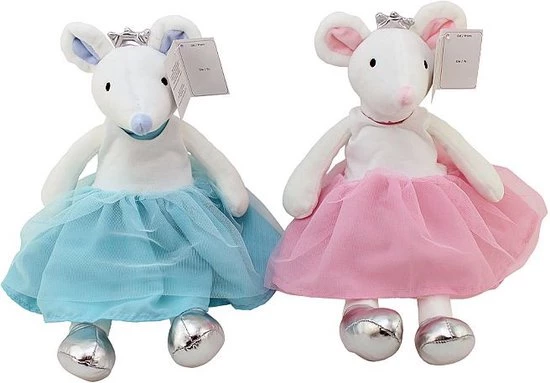 Tulilo Ann Muis Knuffel, Turkoois, 37 Cm, 0m+ 0+ Manden 4 Tulilo Ann Muis Knuffel, Turkoois, 37 Cm, 0m+ 0+ Manden - Afbeelding 4