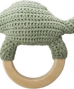 Sebra Gehaakte Rammelaar Dino Met Ring