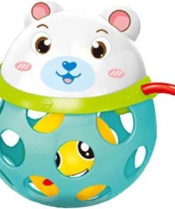 Merkloos CE Keurmerk Baby Rammelaar - Oball - Baby Bal - Bal Rammelaar - Dieren Rammelaar - Speelgoed Rammelaar - Ontwikkeling En Educatief Speelgoed - Speelgoed 3 Jaar - Dieren Speelgoed Kinderen | Turqoise/Wit
