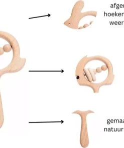 Merkloos Baby Rammelaar Hout - Hout Speelgoed Voor Babys - Babyspeelgoed - Duurzaam Speelgoed Voor Baby's - Baby Cadeau / Kraamcadeau -Houten Rammelaar - Cadeau Voor Baby - Zintuigen Speelgoed Voor Baby - Zintuig Ontwikkeling Baby -grijp-bijtspeelgoed Verkoop 550x386