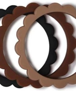 Mushie Siliconen Bijtringen Mix 3pack - Bijtringen - Dried Thyme Mix