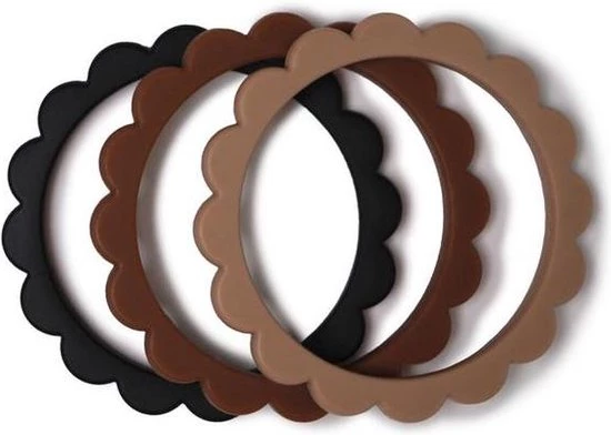 Mushie Siliconen Bijtringen Mix 3pack - Bijtringen - Dried Thyme Mix 1 Mushie Siliconen Bijtringen Mix 3pack - Bijtringen - Dried Thyme Mix