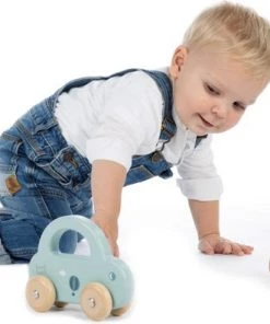 Label Label Houten Auto Blauw Blauw -grijp-bijtspeelgoed Verkoop 550x395 2