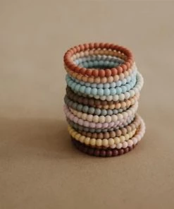 Mushie - Set Van 3 Siliconen Bijtring Armbanden - Bijtringen - Linen-Peony-PalePink -grijp-bijtspeelgoed Verkoop 550x405