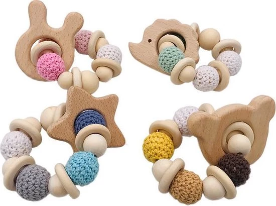 Nixnix - Baby Speelgoed - Ster - Hout - Kauw Speelgoed - Rammelaar - Bijtring - Duurzaam 2 Nixnix - Baby Speelgoed - Ster - Hout - Kauw Speelgoed - Rammelaar - Bijtring - Duurzaam - Afbeelding 2