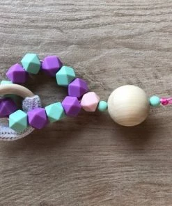 Rammelaar - Hout Montessori - Melon Day - Paars