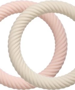 Siliconen Bijtring Set Van 2: Classic - Strawberry Cream | A Little Lovely Company