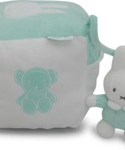 Nijntje Gebreid Kubus - Mint -grijp-bijtspeelgoed Verkoop 550x417 1