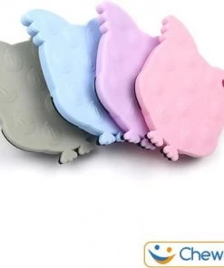 Bijtketting | Uil | 3 Kleuren | Blauw | Chewel ® -grijp-bijtspeelgoed Verkoop 550x435 2