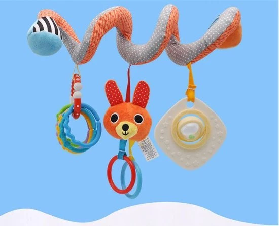 MOONBIFFY Kinderwagen Opknoping Rammelaars-ledikant Rammelaars- Oranje/grijs Mobil Speelgoed 1 MOONBIFFY Kinderwagen Opknoping Rammelaars-ledikant Rammelaars- Oranje/grijs Mobil Speelgoed