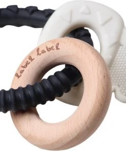 Label Label Sleutels Zwart/Wit Silicone Bijtring LLST-15171 -grijp-bijtspeelgoed Verkoop 550x458