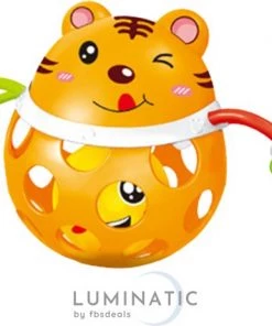 Baby Rammelaar - Oball - Baby Bal - Bal Rammelaar - Dieren Rammelaar - Speelgoed Rammelaar - Ontwikkeling En Educatief Speelgoed - Speelgoed 3 Jaar - Dieren Speelgoed Kinderen | Luminatic® | Oranje
