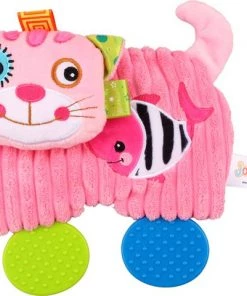 Jollybaby Rammelaar/ Speelgoed/ Speeltjes/ Schoencadeautjes Sinterklaas/ Sinterklaas/ Kerstcadeau/sinterklaas Cadeautjes Voor Kinderen/Cartoon Pluche Dier Rammelaar Bel Wandelwagen Baby Winkelwagen Opknoping Windgong Muzikale Hand Shaker Speelgoed / Roze Kat