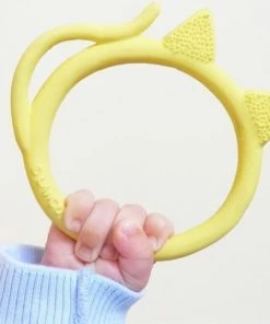 Lanco Toys Lanco Rubberen Bijtring - Coco De Kat - Geel -grijp-bijtspeelgoed Verkoop 550x480