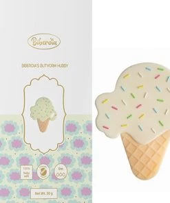 Biberoia® Bijtring Ijsje - Baby - Koelbijtring - Bijtring - Bijtspeelgoed - Babyspeelgoed - Badspeelgoed - Vanille
