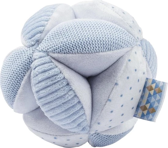 Nattou Bal Lapidou - Activiteiten Knuffel - 14 X 14 Cm - Blauw 1 Nattou Bal Lapidou - Activiteiten Knuffel - 14 X 14 Cm - Blauw