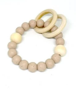 Little May Baby&Kind Bijtring | Mila | Hout | Siliconen Kralen | Baby | Babymusthave | Spelen | Cadeau