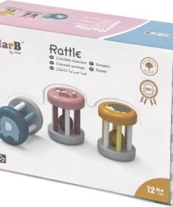 PolarB Geel Houten Rammelaar 44021 -grijp-bijtspeelgoed Verkoop 550x493 5