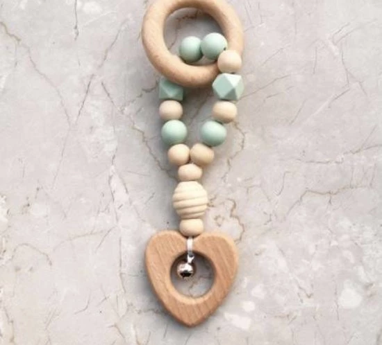 Simann Products Baby Speelgoed - Baby Bijtring - Houten Bijtring - Baby Speelgoed 0 Jaar - Baby Rammelaar - Kraamcadeau - Baby Shower - Kleur Zeegroen - NIEUW!!! 1 Simann Products Baby Speelgoed - Baby Bijtring - Houten Bijtring - Baby Speelgoed 0 Jaar - Baby Rammelaar - Kraamcadeau - Baby Shower - Kleur Zeegroen - NIEUW!!!