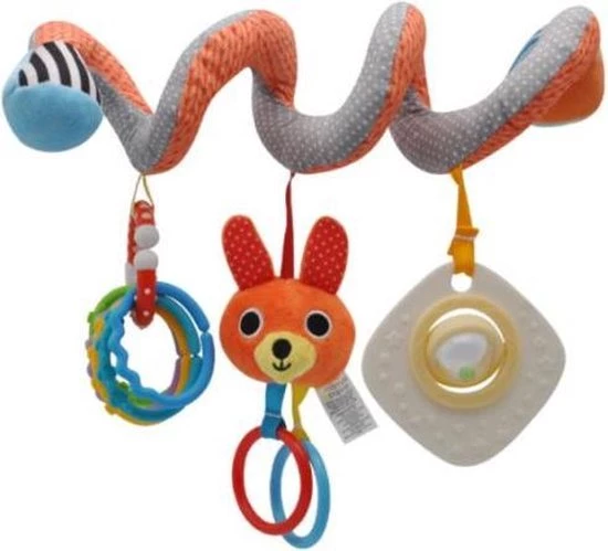 MOONBIFFY Kinderwagen Opknoping Rammelaars-ledikant Rammelaars- Oranje/grijs Mobil Speelgoed 5 MOONBIFFY Kinderwagen Opknoping Rammelaars-ledikant Rammelaars- Oranje/grijs Mobil Speelgoed - Afbeelding 5