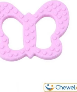 Bijtketting - Kauwketting - Vlinder - Roze | Chewel ®