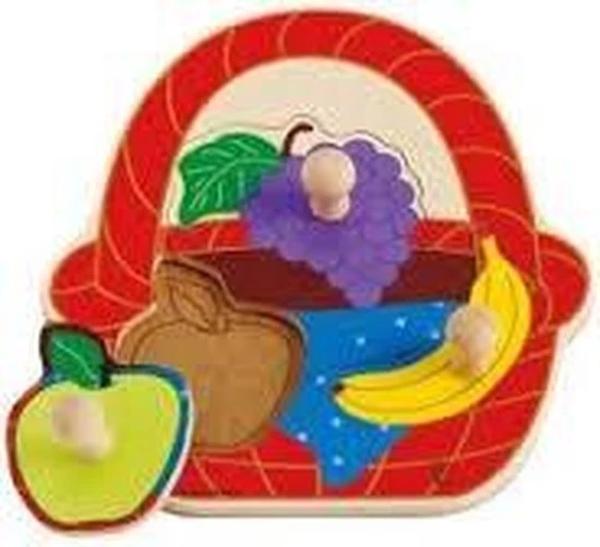 Hape Houten Vormenpuzzel Fruitmand 1 Hape Houten Vormenpuzzel Fruitmand
