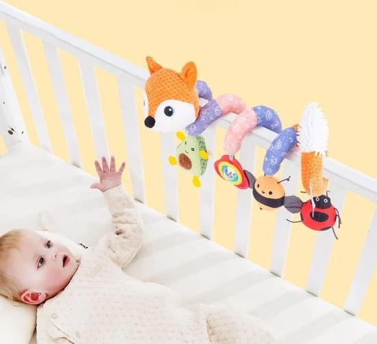 Louas Boxspiraal Vosje - Grijpspeelgoed - Speelboog Baby - Baby Spiraal - Wagenspanner - Kinderwagen Knuffels - Boxspiraal Baby - Autostoelspeeltje - Maxi Cosi Speeltje - Box Spiraal Baby 3 Louas Boxspiraal Vosje - Grijpspeelgoed - Speelboog Baby - Baby Spiraal - Wagenspanner - Kinderwagen Knuffels - Boxspiraal Baby - Autostoelspeeltje - Maxi Cosi Speeltje - Box Spiraal Baby - Afbeelding 3