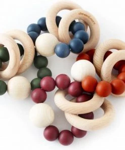 Chewies & More Rammelaar Hout Met Kralen Deep Green 10. Deep Green -grijp-bijtspeelgoed Verkoop 550x512 6