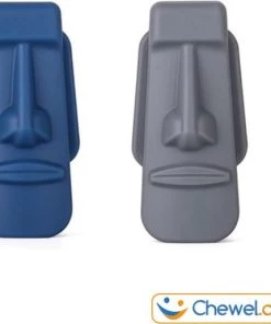 Pennendop Potlooddop Kauwdop Bijtdop | Gezicht | Paaseiland | Diverse Kleuren | Lichtblauw | Chewel ® -grijp-bijtspeelgoed Verkoop 550x515