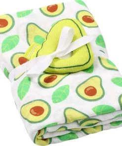 BabyOno Inbakerdeok Bamboemousselline Met Rammelaar In Geschenkdoos